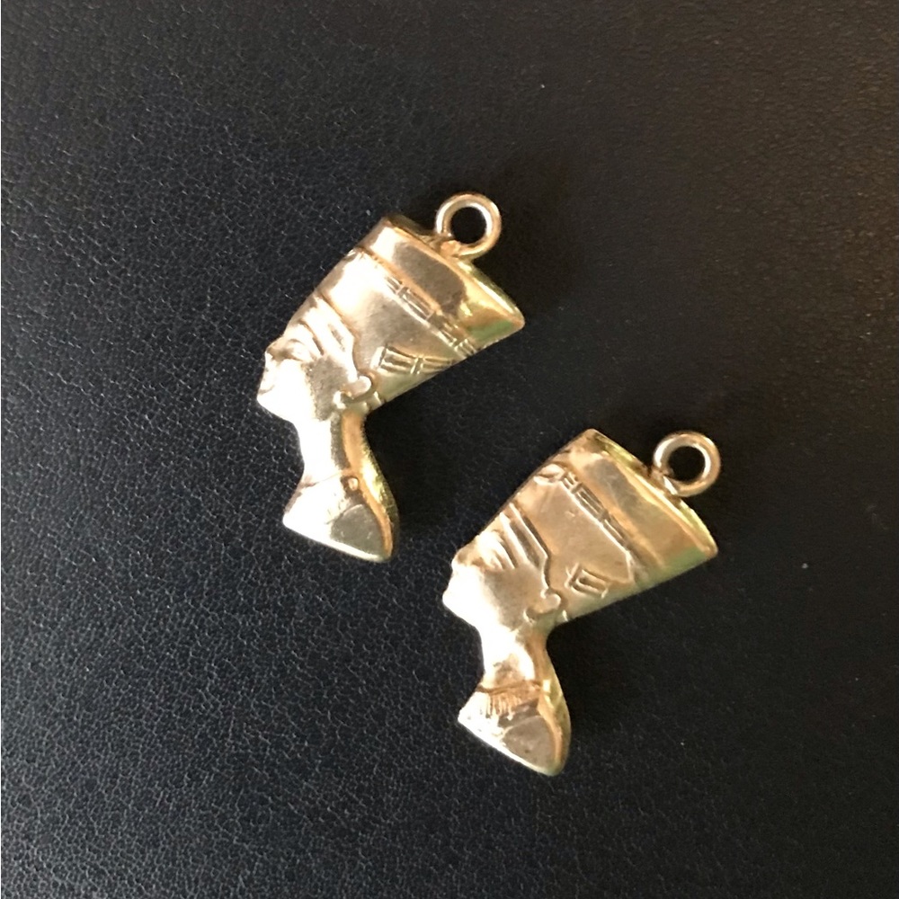 Egyptian Queen Nefertiti Earrings - Sterling Silver